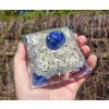 Pyramida uklidnění lapis lazuli, howlit,, křišťál