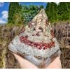 Pyramida rozkvětu, křemen spice z Vysočiny, fosforuje, silná