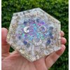 Podtácek lapis lazuli, křišťál, šestihran