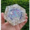 Podtácek lapis lazuli, křišťál, šestihran