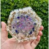 Podtácek lapis lazuli, křišťál, šestihran