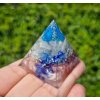 Pyramida achát mini - křišťál