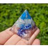 Pyramida achát mini - křišťál