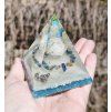 Pyramida KLIDU LABUTĚ lapis lazuli, křišťál, fosforuje