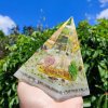 Pyramida lásky a štěstí se zlatem 24 karátů, růženín, fosforuje