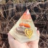 Pyramida květ života, jaspis, zlato 24 karátů, fosforuje
