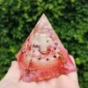 Pyramida prstýnek lásky, granát, křišťál fosforuje