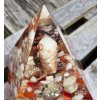 Pyramida MEGA VELKÁ Jaspis, Křišťál - svítící + fosforuje