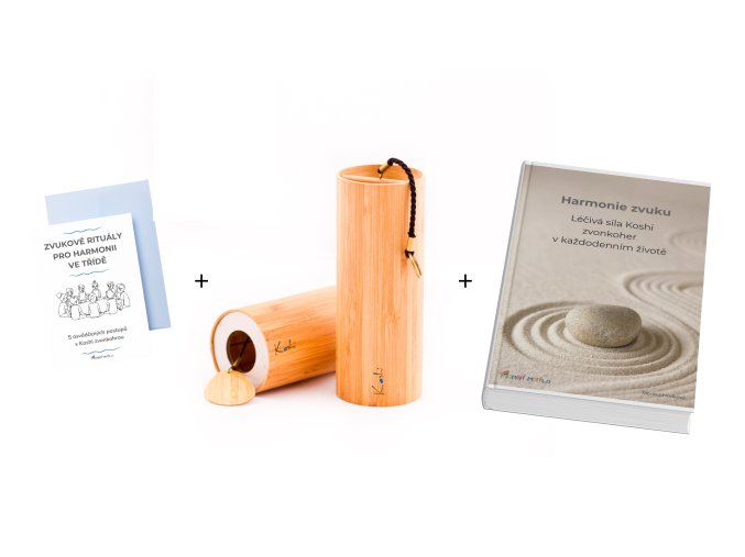 Balíček Harmonie dvou elementů - dvě Koshi zvonkohry s kartami aktivit pro školy a třídy