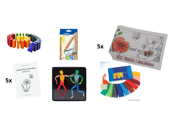 kreativní koutek-přírodní výtvarné potřeby s návodem