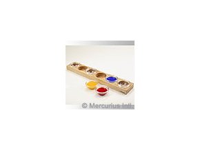 Dřevěný stojan na akvarelové barvy