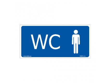 WC - MUŽI tabulka modrá