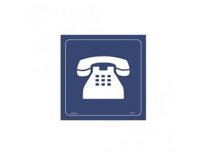 TELEFON symbol modrý