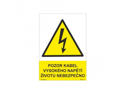 POZOR KABEL VYSOKÉHO NAPĚTÍ ŽIVOTU NEBEZPEČNO