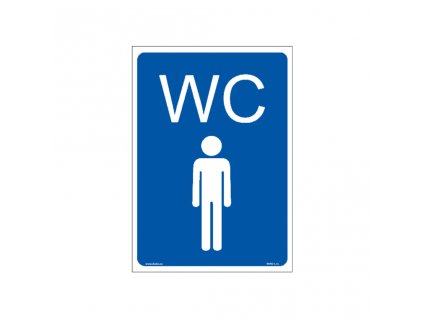 WC - MUŽI tabulka modrá