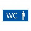 WC - MUŽI tabulka modrá