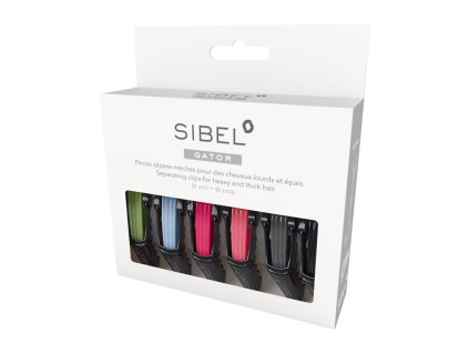 934096260 Štipec do vlasov Sibel GATOR mix farieb 9 cm 6 ks