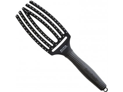 BR FB1PC CM000 Kefa na vlasy Olivia Garden Fingerbrush Combo Black Medium