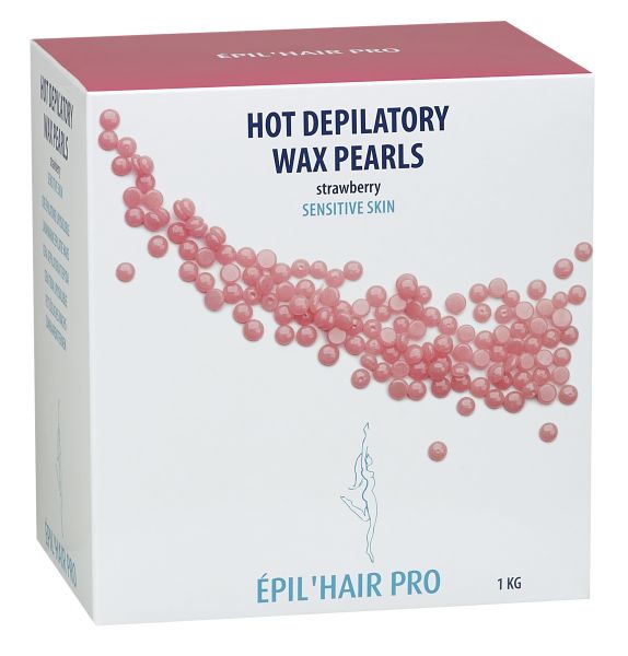Vosk na depiláciu - granule - jahoda - 1 kg