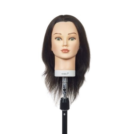 Cvičná hlava Sibel - Betty - tmavo hnedá