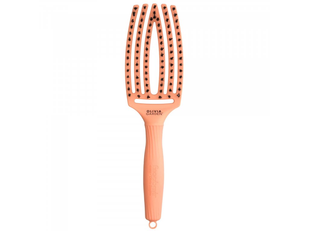 Kefa na vlasy Olivia Garden Fingerbrush Peach