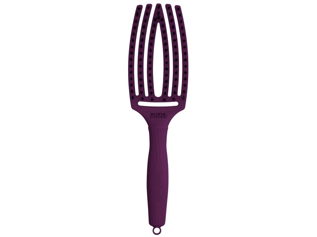 Kefa na vlasy Olivia Garden Fingerbrush Combo Think Pink Deep Purple