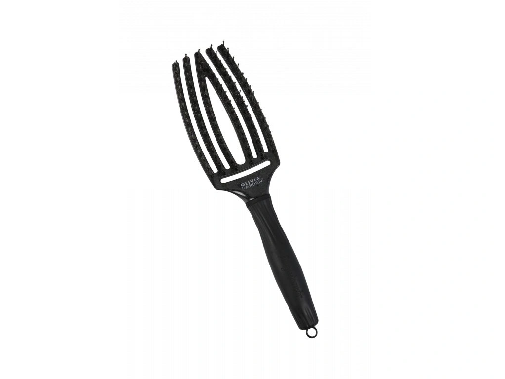 Kefa na vlasy Olivia Garden Fingerbrush Black Onix