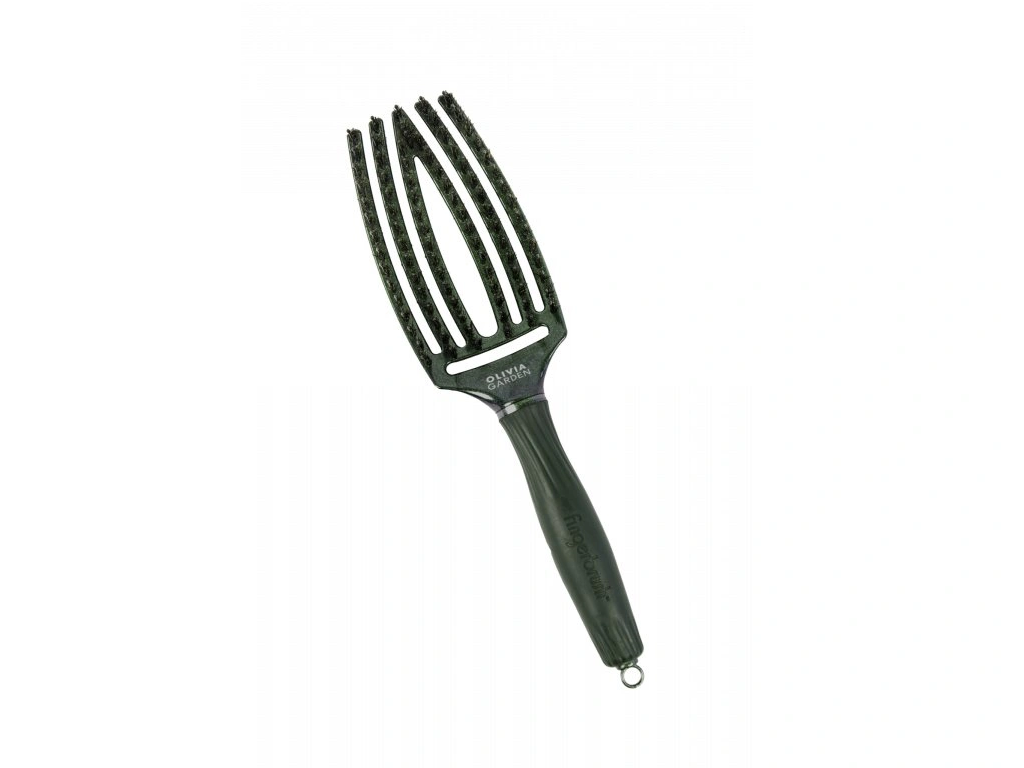 Kefa na vlasy Olivia Garden Fingerbrush Green Emerald