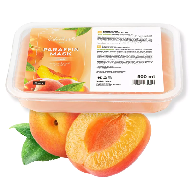 Isabellenails kozmetický parafín - 500 ml - broskyňa