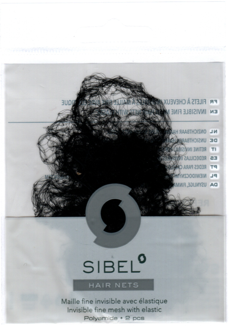 Sieťka na účes FINE - 2 ks - čierna