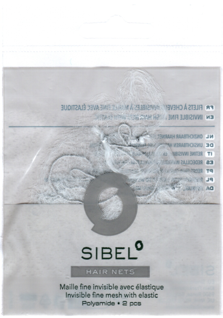 Sieťka na účes FINE - 2 ks - biela