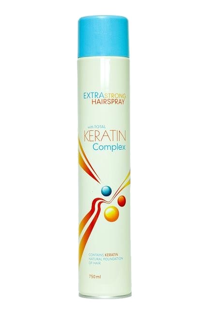Lak na vlasy s keratínom Total Keratin Complex Extra Strong Hair Spray - 750 ml