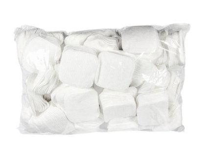 Kosmetické odličovací tampony bavlněné čtverečky 7,5 cm x 7,5 cm 500 g