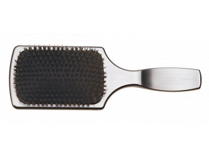 8459852 Kartáč na vlasy Sibel Paddle 504 kartáč na vlasy s hliníkovým povrchem, kombinované štětiny nylonové + štětiny ze divočáka, 13 řad štětin