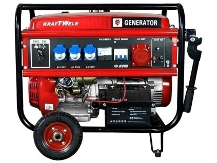 Benzínová elektrocentrála 8,8kVA, 380V s elektrickým starterem, KRAFTWELE KW8800