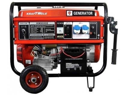 Benzínová elektrocentrála 8,8kVA, 230V s elektrickým starterem, KRAFTWELE KW8800 1F