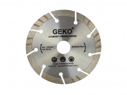 Kotouč řezný diamantový segmentový 125x22,23mm LASER, Geko G00222