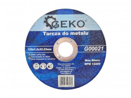 Řezný kotouč na ocel 125x1,2x22,2mm, Geko G00021