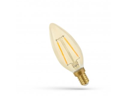 LED žárovka svíce E 14 230V 2W COG teplá bílá RETROSHINE, SPECTRUM WOJ14070