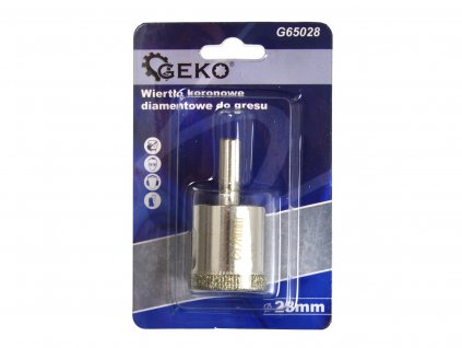 Korunkový vrták diamantový na dlaždice 28mm, Geko G65028