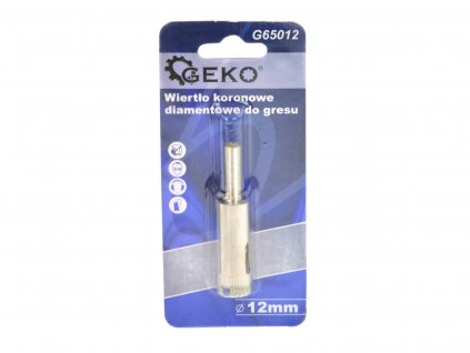 Korunkový vrták diamantový na dlaždice 12mm, Geko G65012