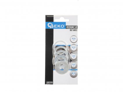 Redukční kroužky pro pilové kotouče s otvorem 30mm, sada 5ks, Geko G00205