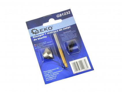 Náhradní matrice a razník pro elektrické nůžky / prostřihovač na plech, Geko G81232