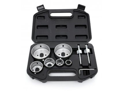 Sada wolframových vrtacích korunek do keramiky 22-73mm, sada 9ks, Kraft&Dele KD10285