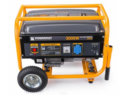 Benzínová elektrocentrála 3000W AVR na kolech PM AGR 3000M K, Powermat PM1138 1