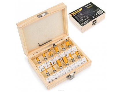 Sada tvarových fréz na dřevo 12ks PM ZFD 12.8T, Powermat PM0766 1