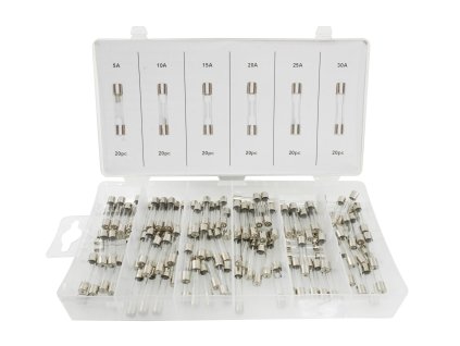 Sada skleněných pojistek 120 ks, Verke V06739