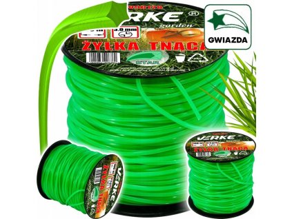 Žací struna do křovinořezu, pětihran 3,0 MM 100 M, Verke V90128 1