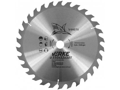 Kotouč pilový na dřevo 350mm*32mm*30T, Verke V44070