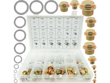 Sada hliníkových podložek a vypouštěcích zátek oleje 534 ks, Verke V06713 1